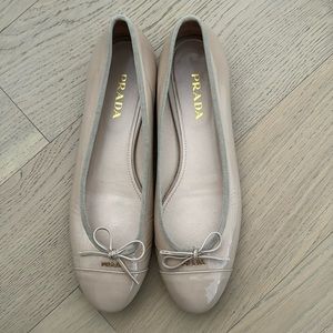 Selling blush pink Prada ballet flats size 39, US 8. They run small and narrow
